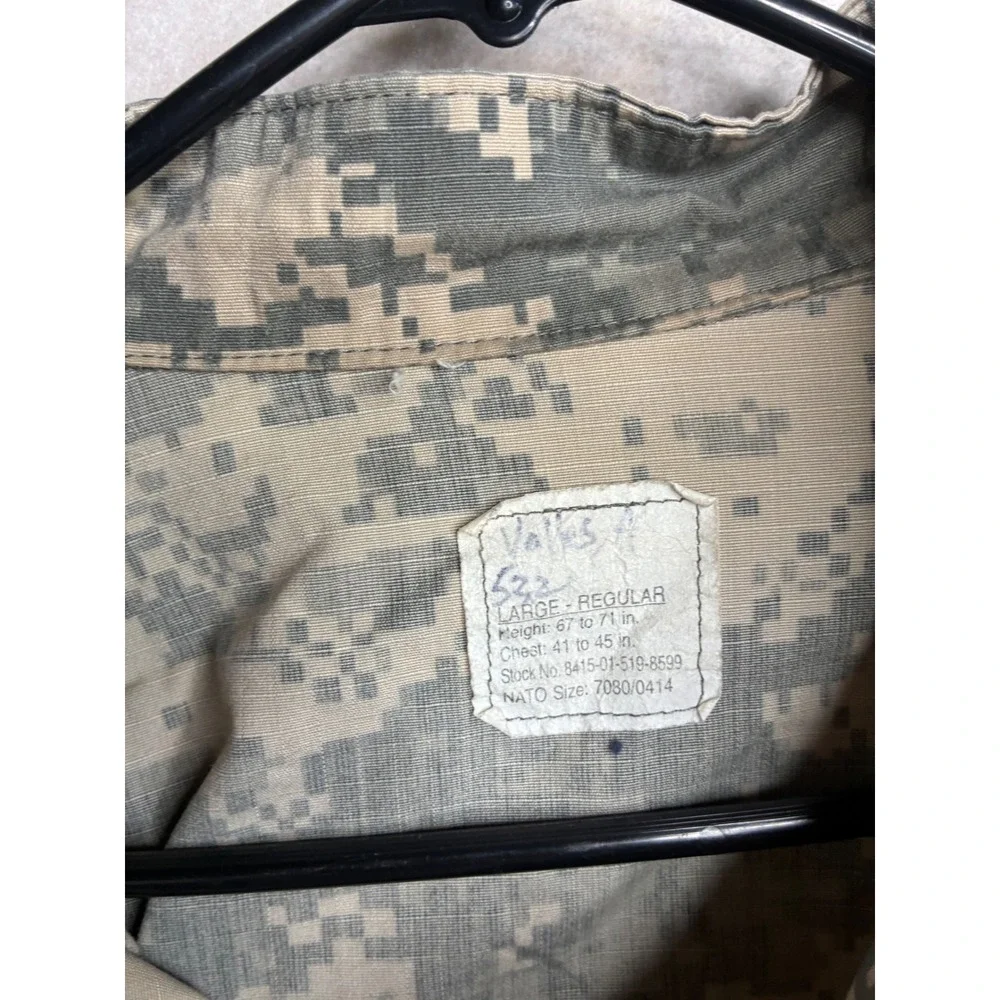 US Army ACU Combat Uniform Coat SZ L Jacket UCP Digi Camo Reg 8415-01-519-8599
